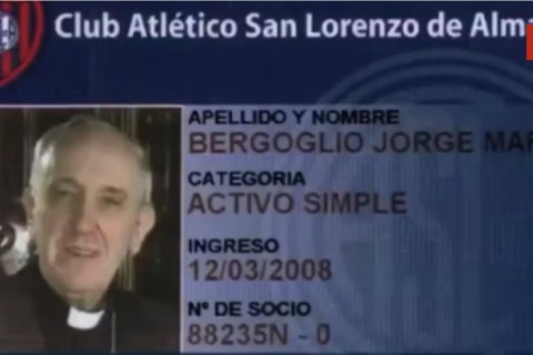 Idade e horário da morte do papa coincidem com registro dele no San Lorenzo