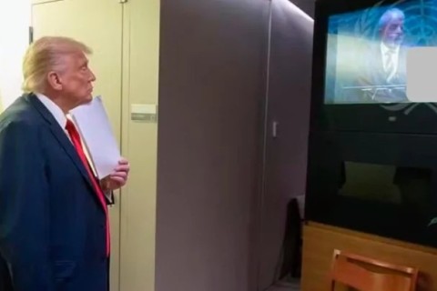 ONU divulga foto de Trump assistindo discurso de Lula na Assembleia Geral